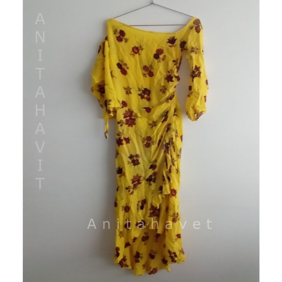 A.L.C. Florence One-Shoulder Ruched Ruffled Dress - Picture 4 of 14